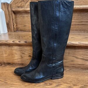 Coach Black Leather Knee-High Boots